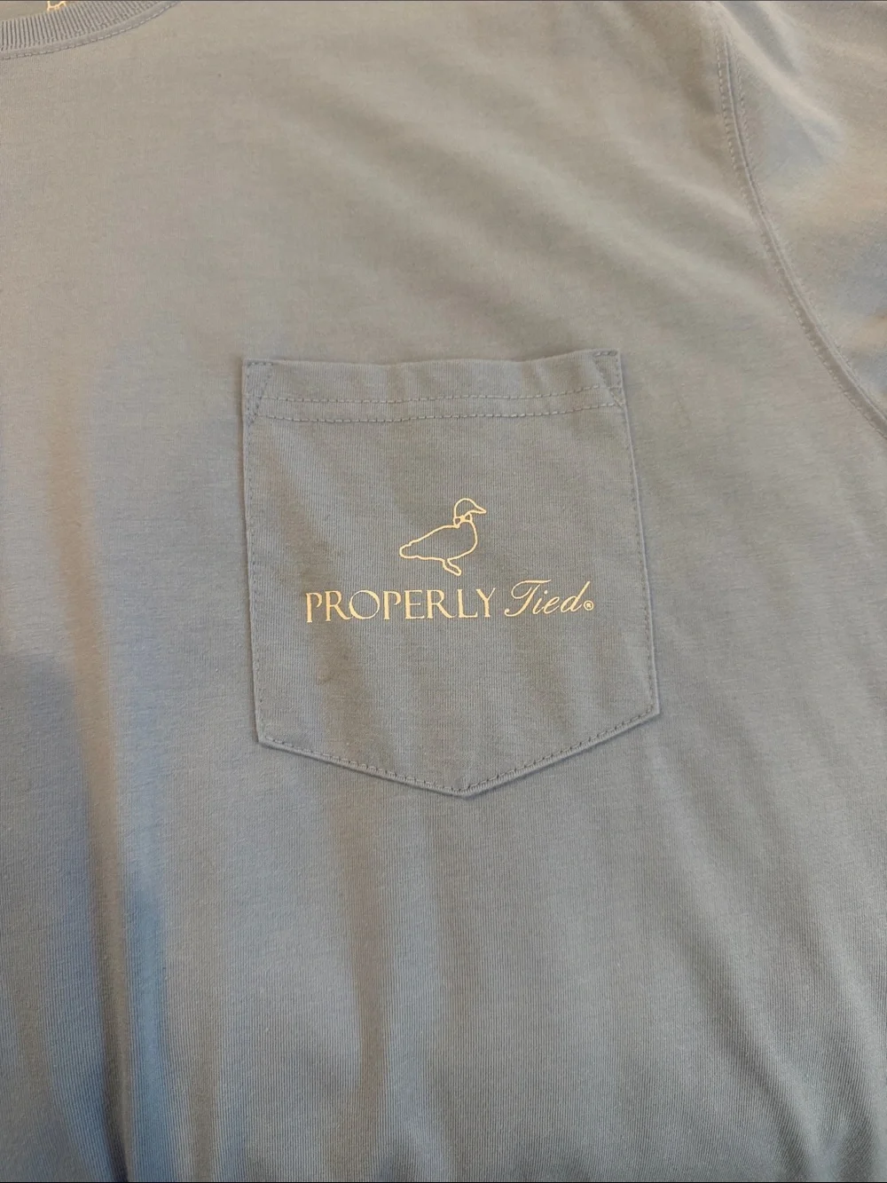 Properly Tied Light Blue Long-Sleeve Fish Graphic Tee men’s medium